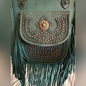 New Shayanne Handbag Gorgeous Detailing in Turquoise